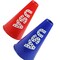 4 3/4" x 8" Patriotic USA Red & Blue Plastic Megaphones 12 Pieces